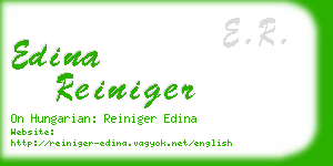 edina reiniger business card